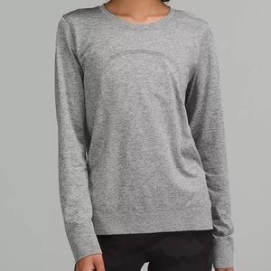 Grey Lulu Lemon Swiftly Relaxed Fit Long Sleeve Shirt